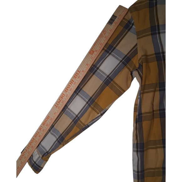 EUC Old Navy Everyday Shirt  Sz. M Yellow/Blue Casual Button Down Shirt - Picture 7 of 11